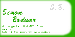 simon bodnar business card